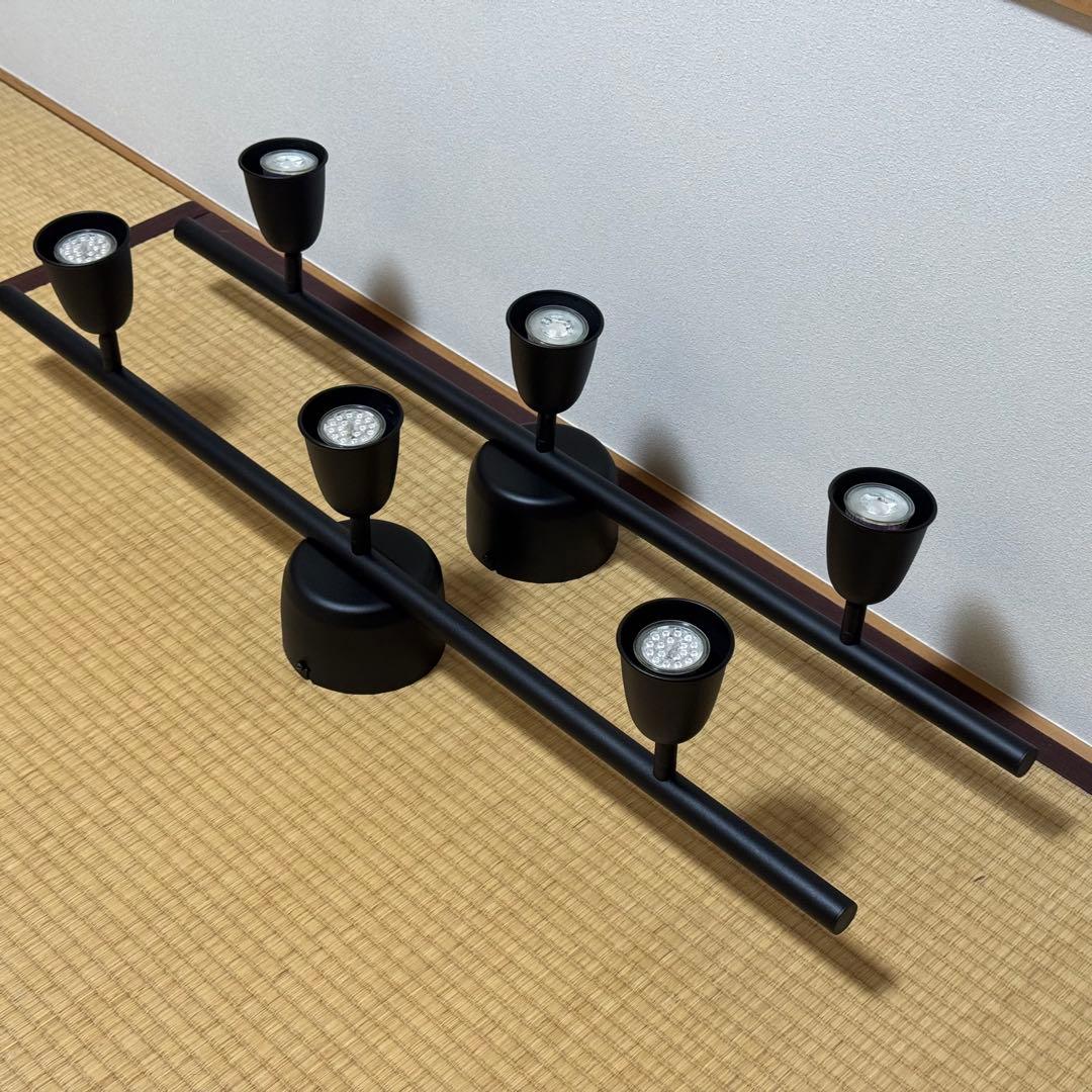 IKEA イケアSKURUP 2台　シーリング　ブラック　電球リモコン付き