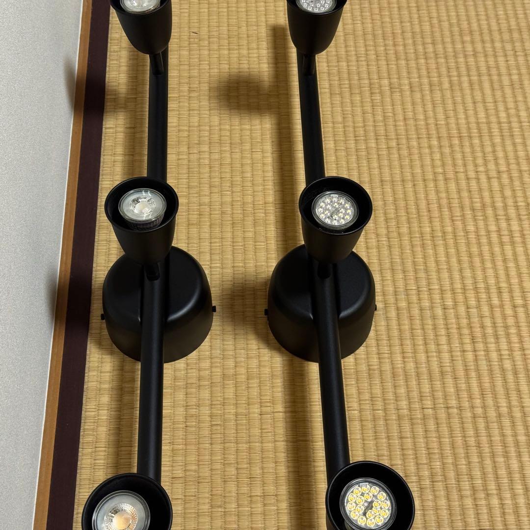 IKEA イケアSKURUP 2台　シーリング　ブラック　電球リモコン付き