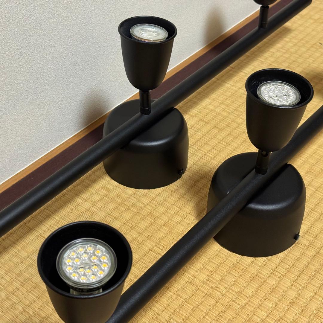 IKEA イケアSKURUP 2台　シーリング　ブラック　電球リモコン付き