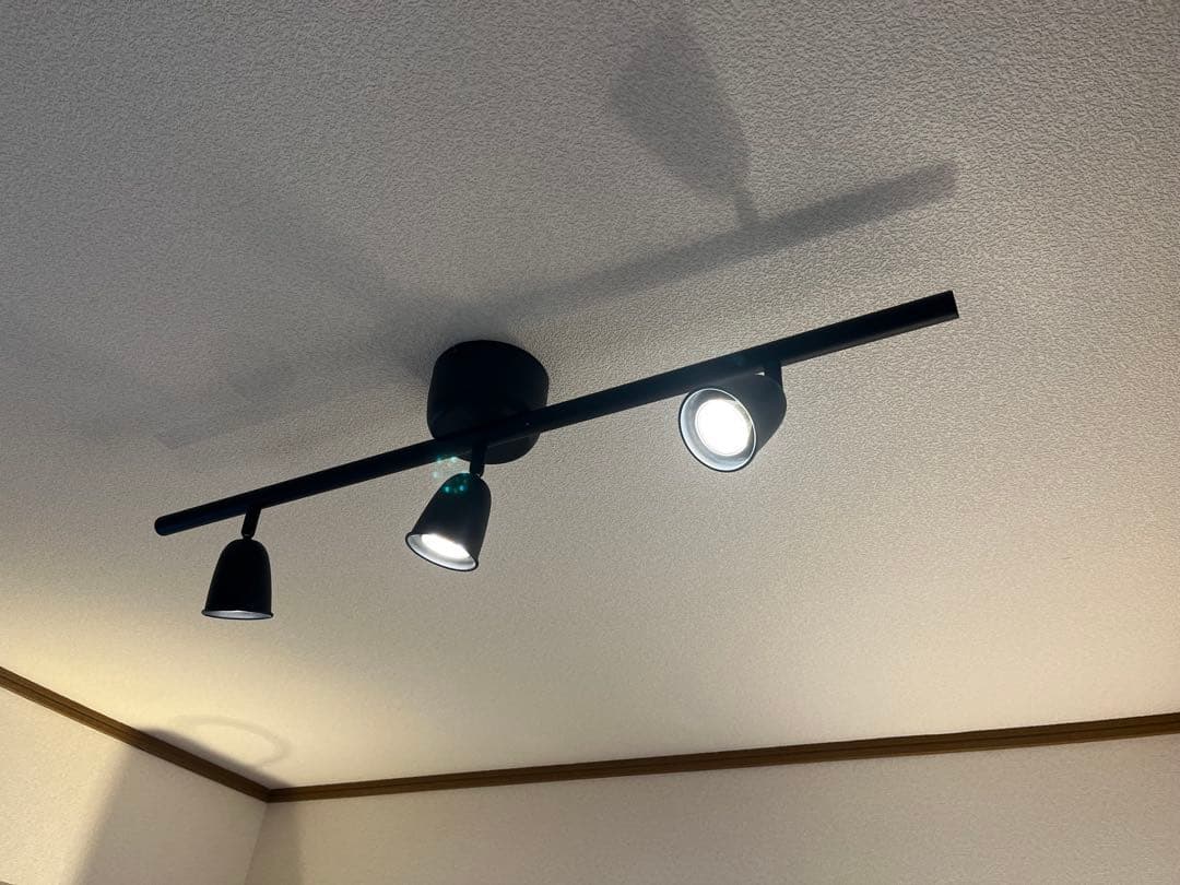 IKEA イケアSKURUP 2台　シーリング　ブラック　電球リモコン付き