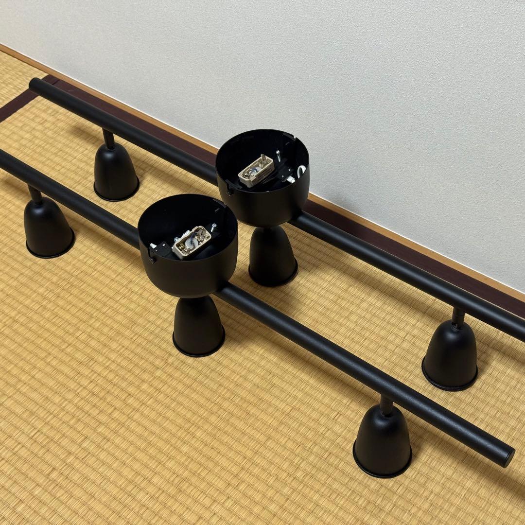 IKEA イケアSKURUP 2台　シーリング　ブラック　電球リモコン付き