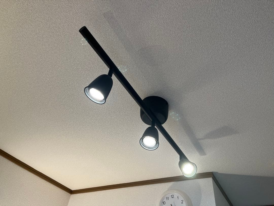 IKEA イケアSKURUP 2台　シーリング　ブラック　電球リモコン付き