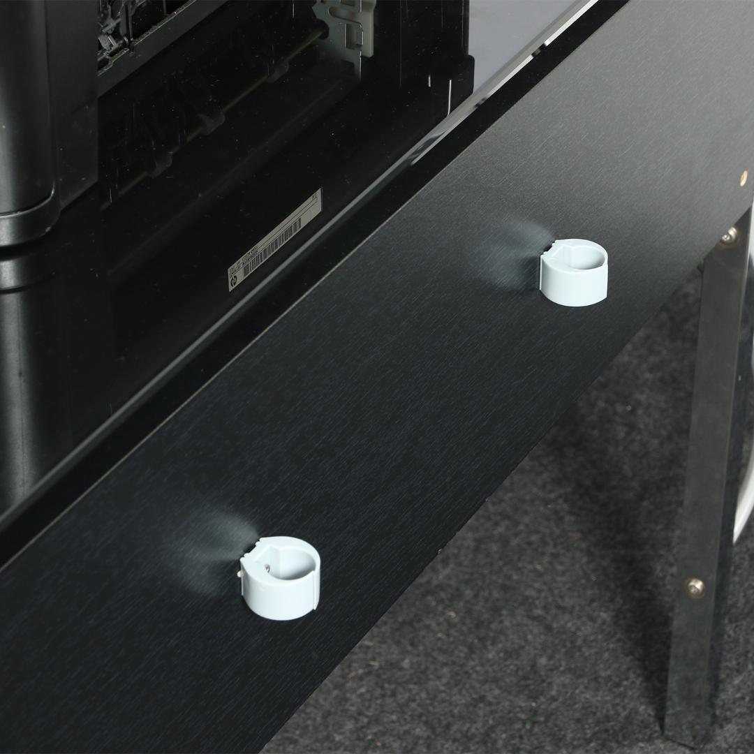 L型ガラス天板PCワークデスク ブラック W156