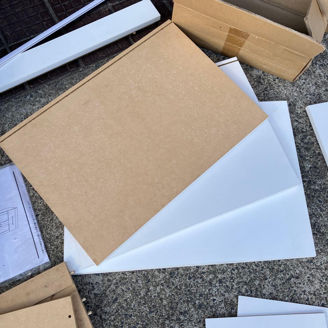 D-4 未使用 木製キャビネット ホワイト 食器棚 SHK-60G WH - メルカリ