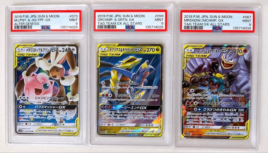 ⑨ PSA9 GX タッグ　6種 セット