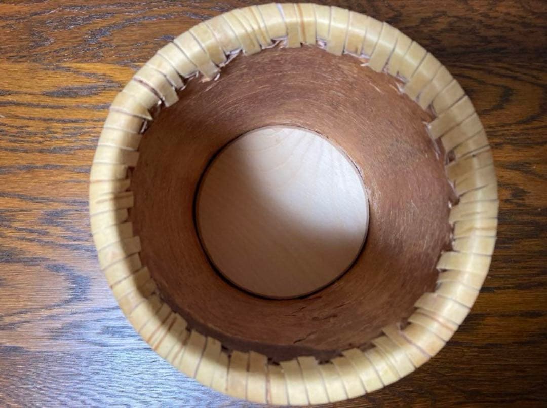 ロシア雑貨☆ベレスタ 白樺収納box ラウンド型 ガマズミ マトリョーシカ