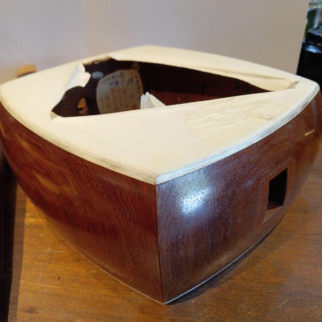 三味線　和楽器　弦楽器　地唄　三ツ折れ　バチ、ケース付