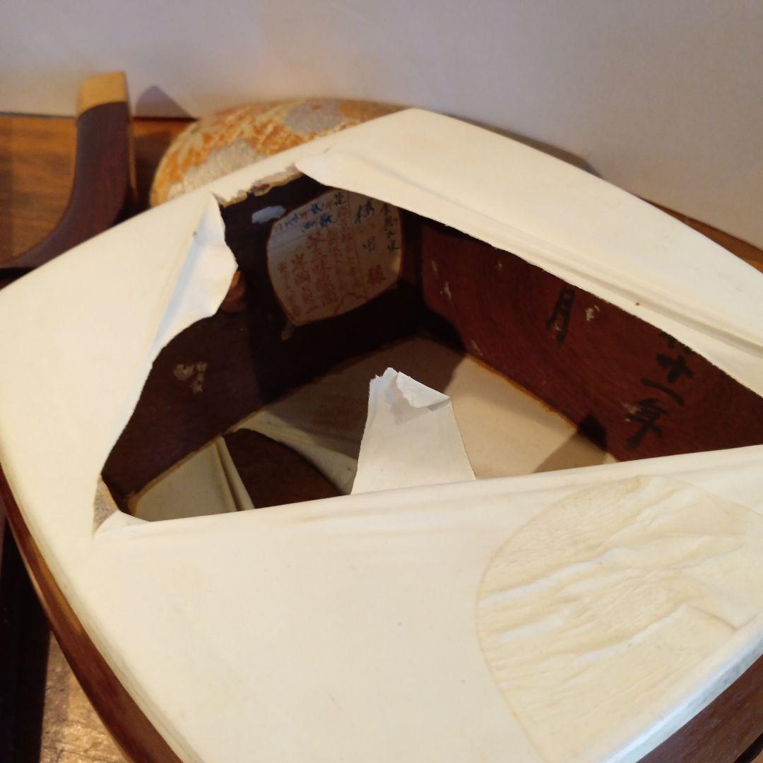 三味線　和楽器　弦楽器　地唄　三ツ折れ　バチ、ケース付