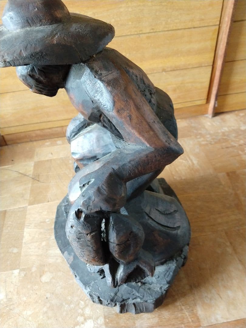 アメリカ　アンティーク　木彫り　PARA BR TOTA 96