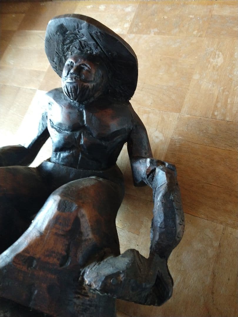 アメリカ　アンティーク　木彫り　PARA BR TOTA 96