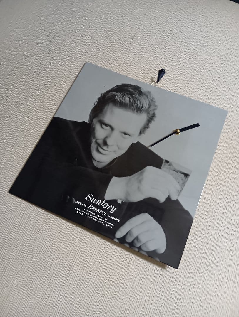 1980´s 非売品 サントリー リザーブ ミッキーローク LPサイズ 壁掛時計