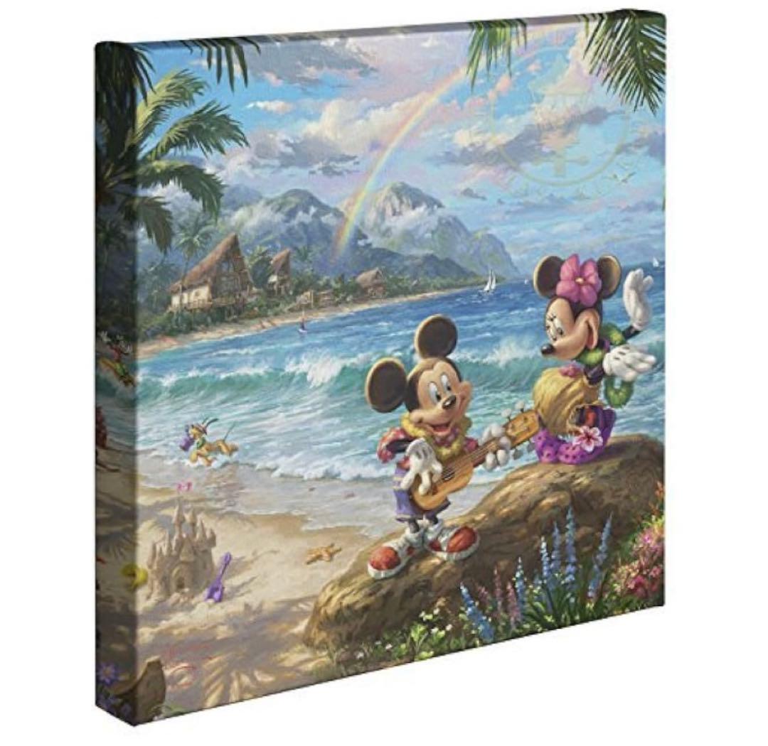 トーマスキンケードミッキーミニーハワイキャンバス