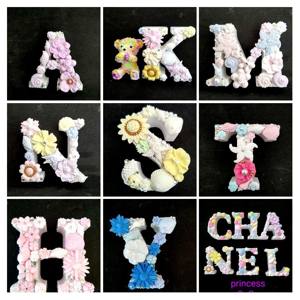 大型アロマストーン◼️フラワーイニシャル◼️