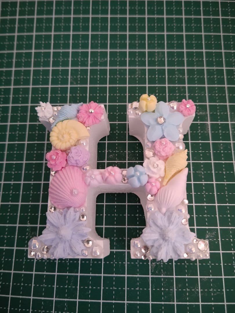 大型アロマストーン◼️フラワーイニシャル◼️