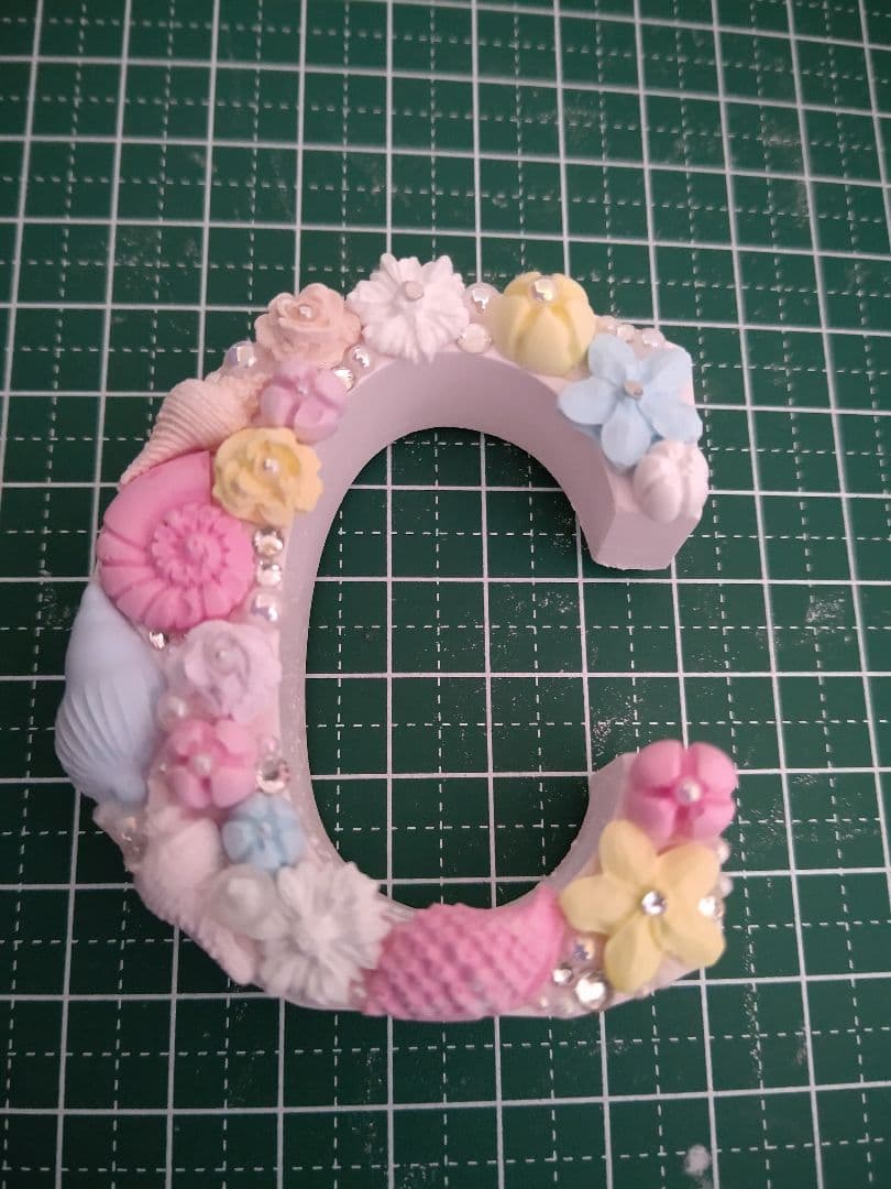 大型アロマストーン◼️フラワーイニシャル◼️