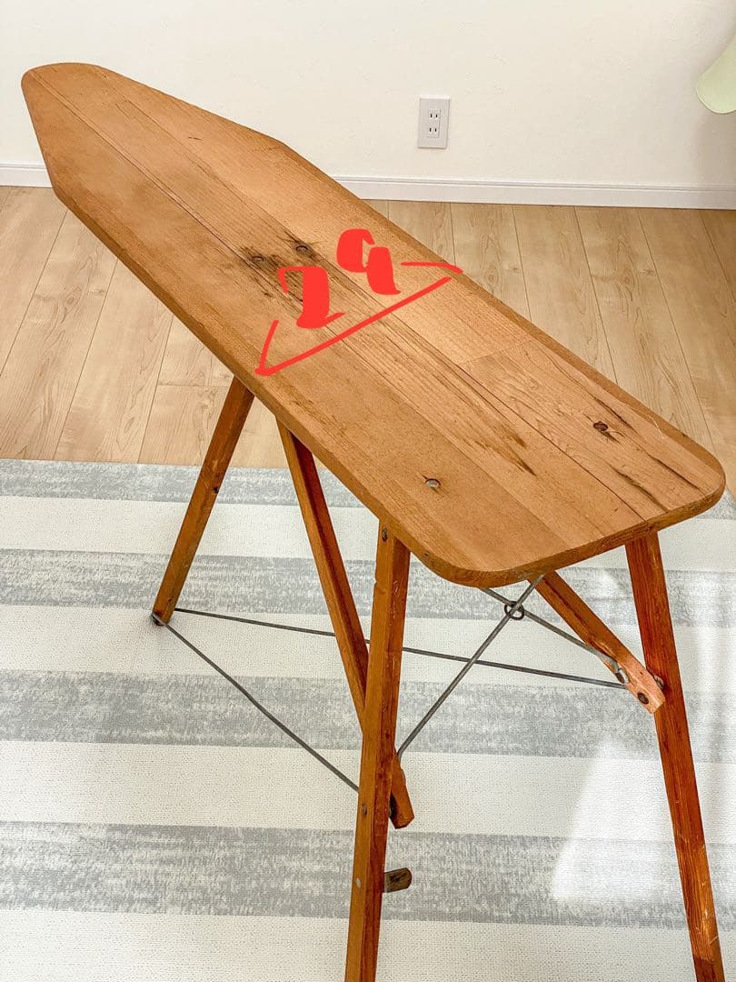 ヴィンテージ 折りたたみ式アイロン台 ナチュラルウッド アンティーク インテリア