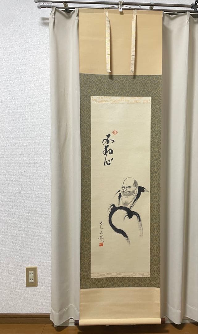 達磨大師 不動心 掛軸 - メルカリ