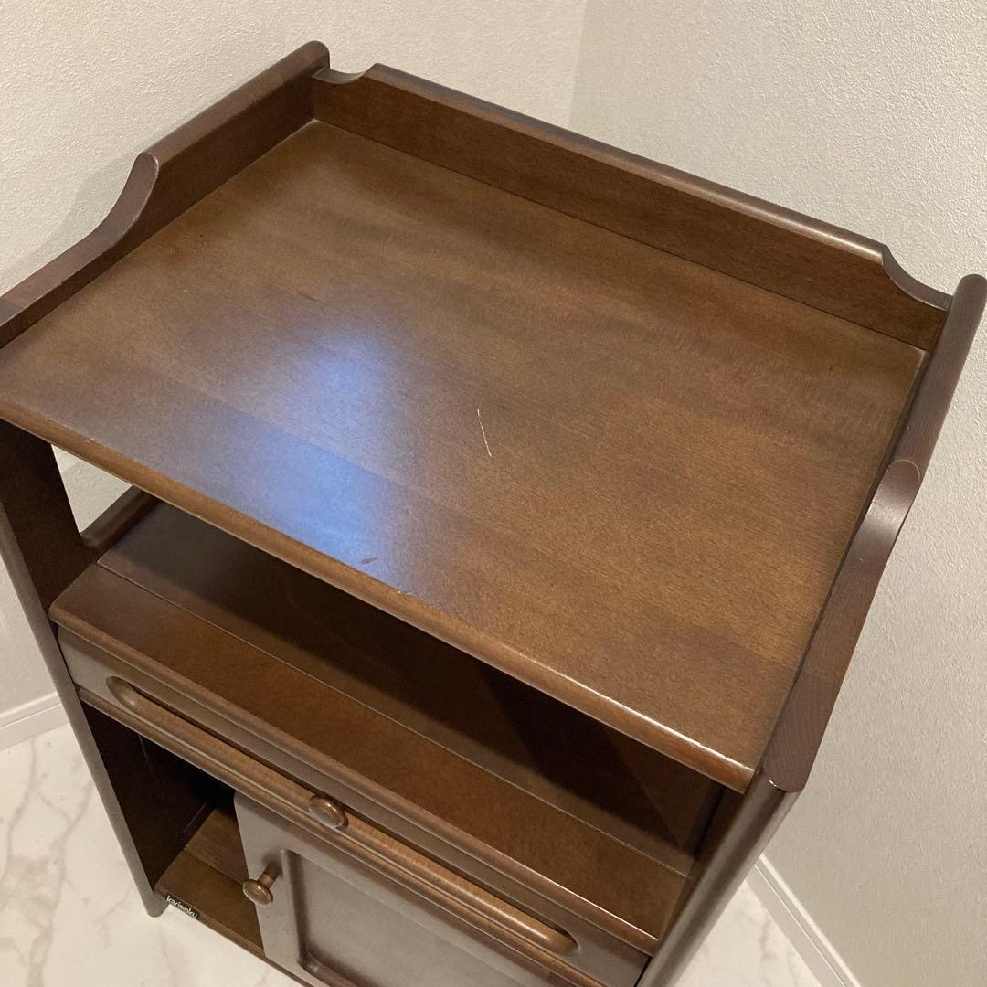 カリモク家具　 サイドボード　電話台　引き出し有　キャビネット　昭和レトロ