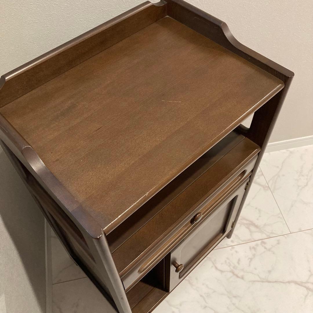 カリモク家具　 サイドボード　電話台　引き出し有　キャビネット　昭和レトロ