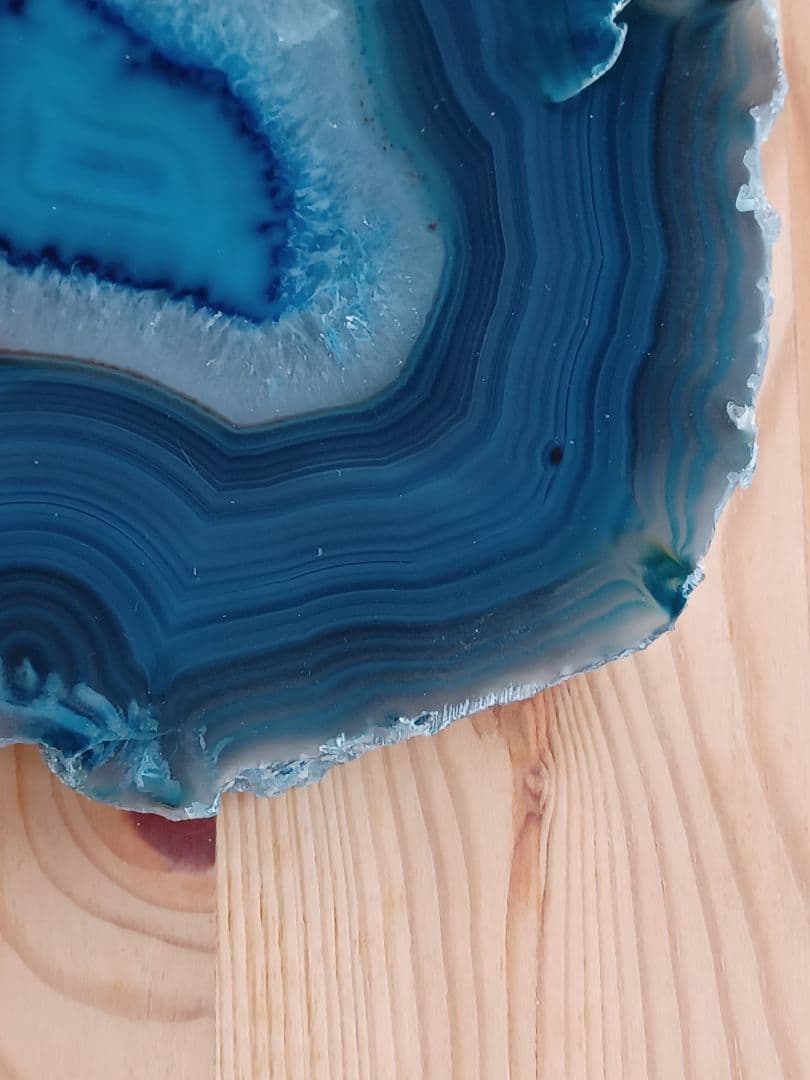 アゲートの青色置物 ブルーメノウ 輪切り - メルカリ