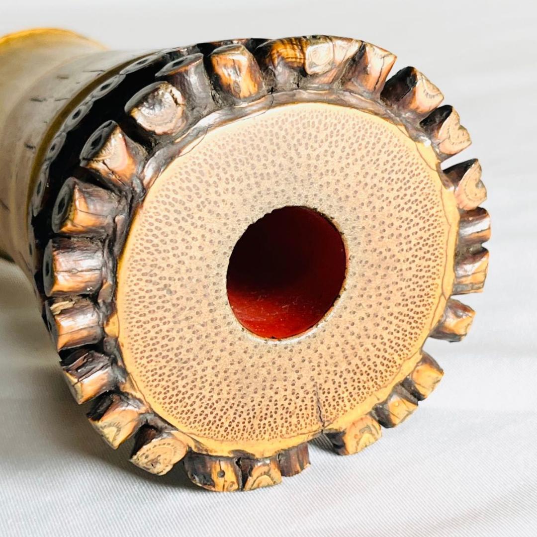 尺八　虎正印　都山流　歌口丸型　銀巻　54.5cm　約1尺8寸　2継　和楽器