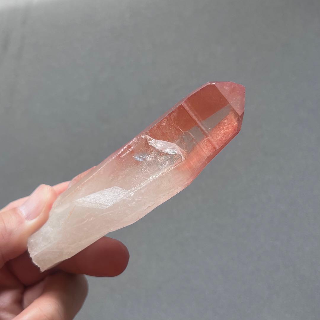 超レア　レコードキーパー　カーブド水晶　ストロベリーレムリアン　7