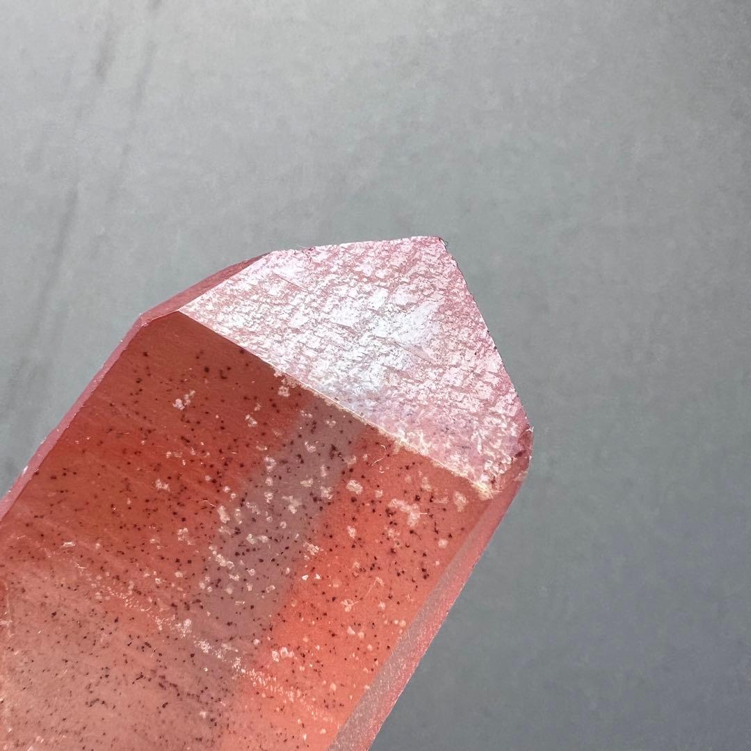 超レア　レコードキーパー　カーブド水晶　ストロベリーレムリアン　7