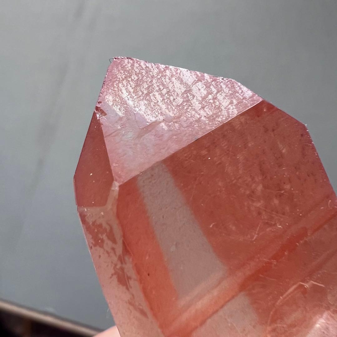 超レア　レコードキーパー　カーブド水晶　ストロベリーレムリアン　7