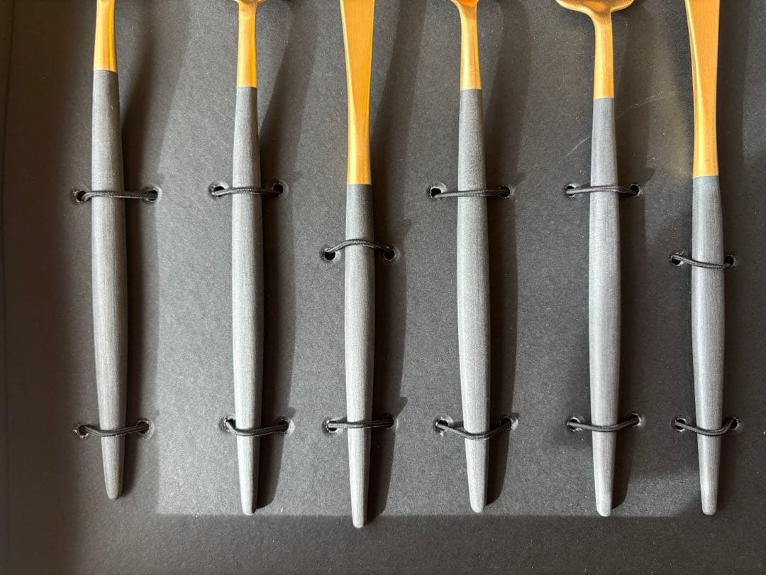 クチポール　ＧＯＡ　ブラック　ゴールド　ディナー３種×各２　６本セット