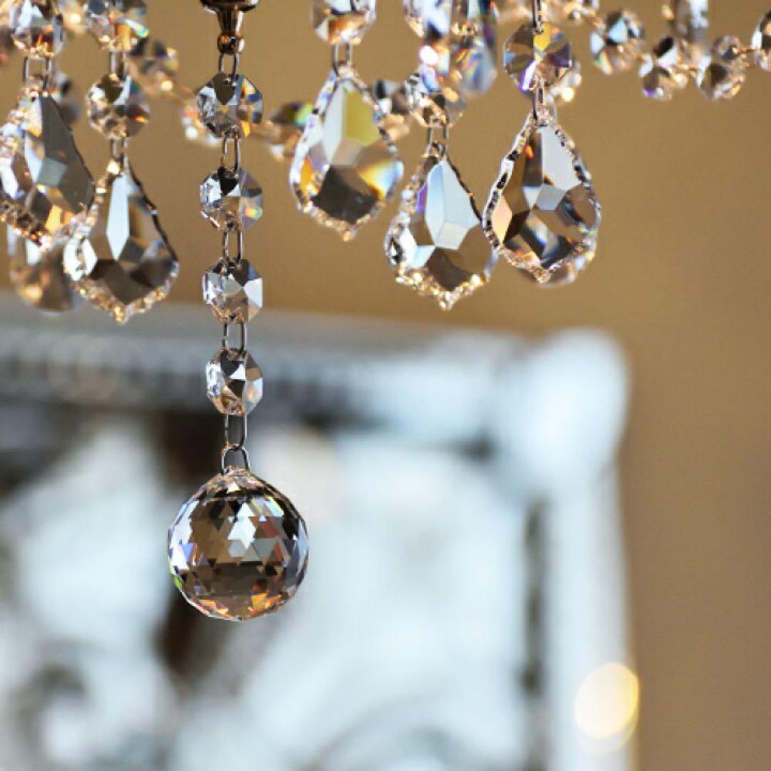 アスフォークリスタル使用 8灯シャンデリアマリーゴールド