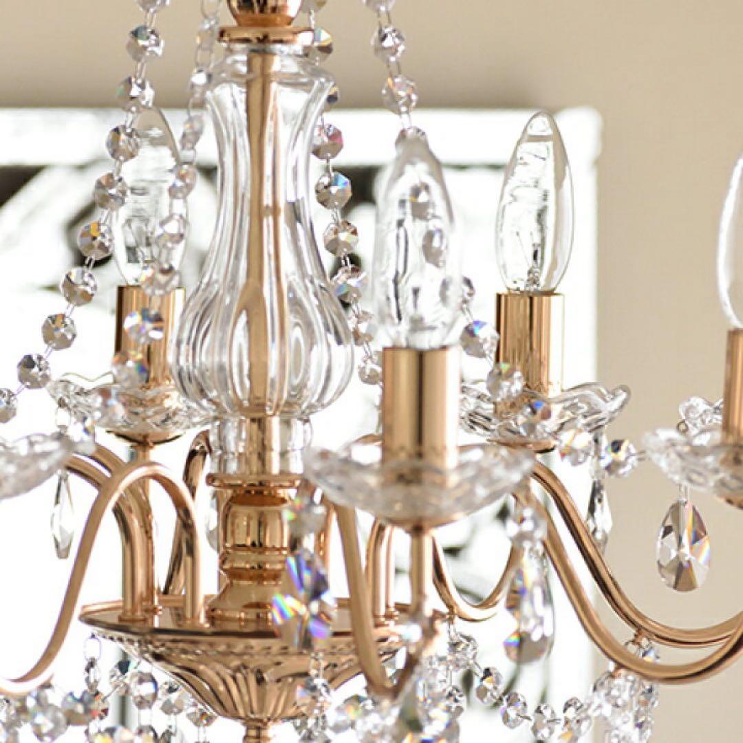 アスフォークリスタル使用 8灯シャンデリアマリーゴールド