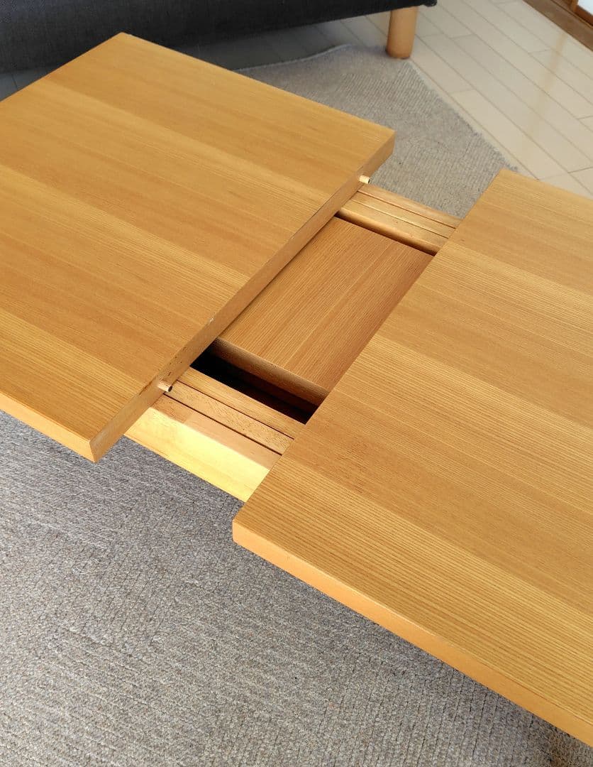 dinos W90-140cm 伸長式・折畳式 エクステンション ローテーブル