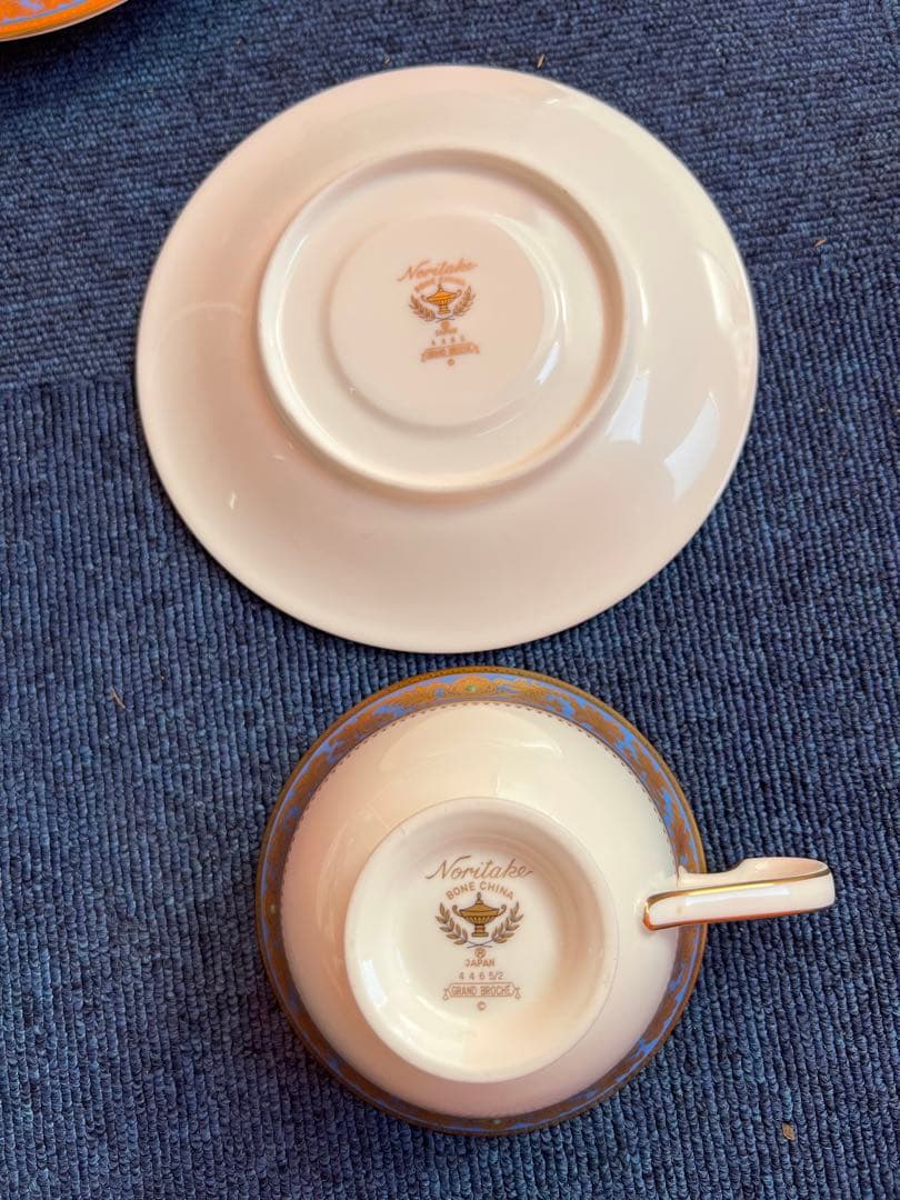 896 オールドノリタケ　グランブロシェ　アフタヌーンティーセット　金彩　未使用