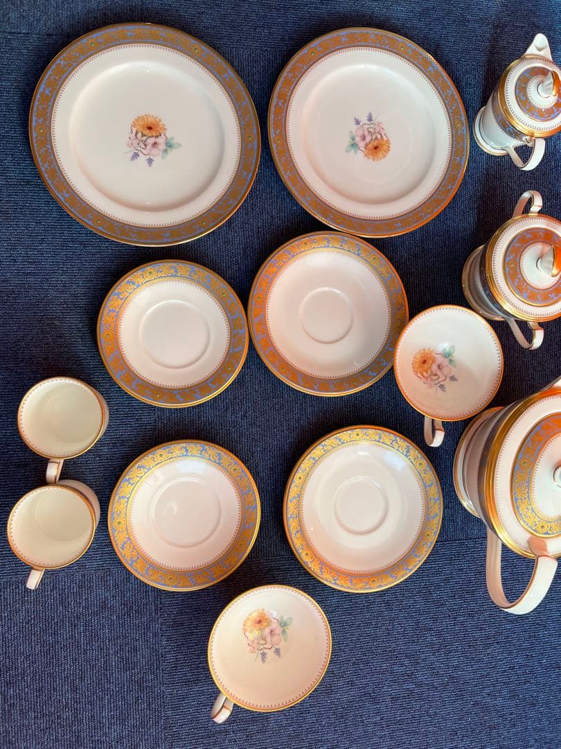 896 オールドノリタケ　グランブロシェ　アフタヌーンティーセット　金彩　未使用