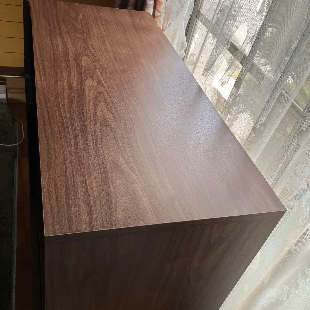 ダークブラウン木製キャビネット 中型