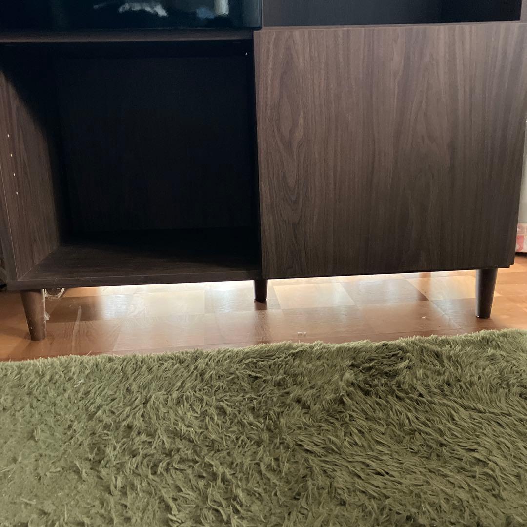 ダークブラウン木製キャビネット 中型