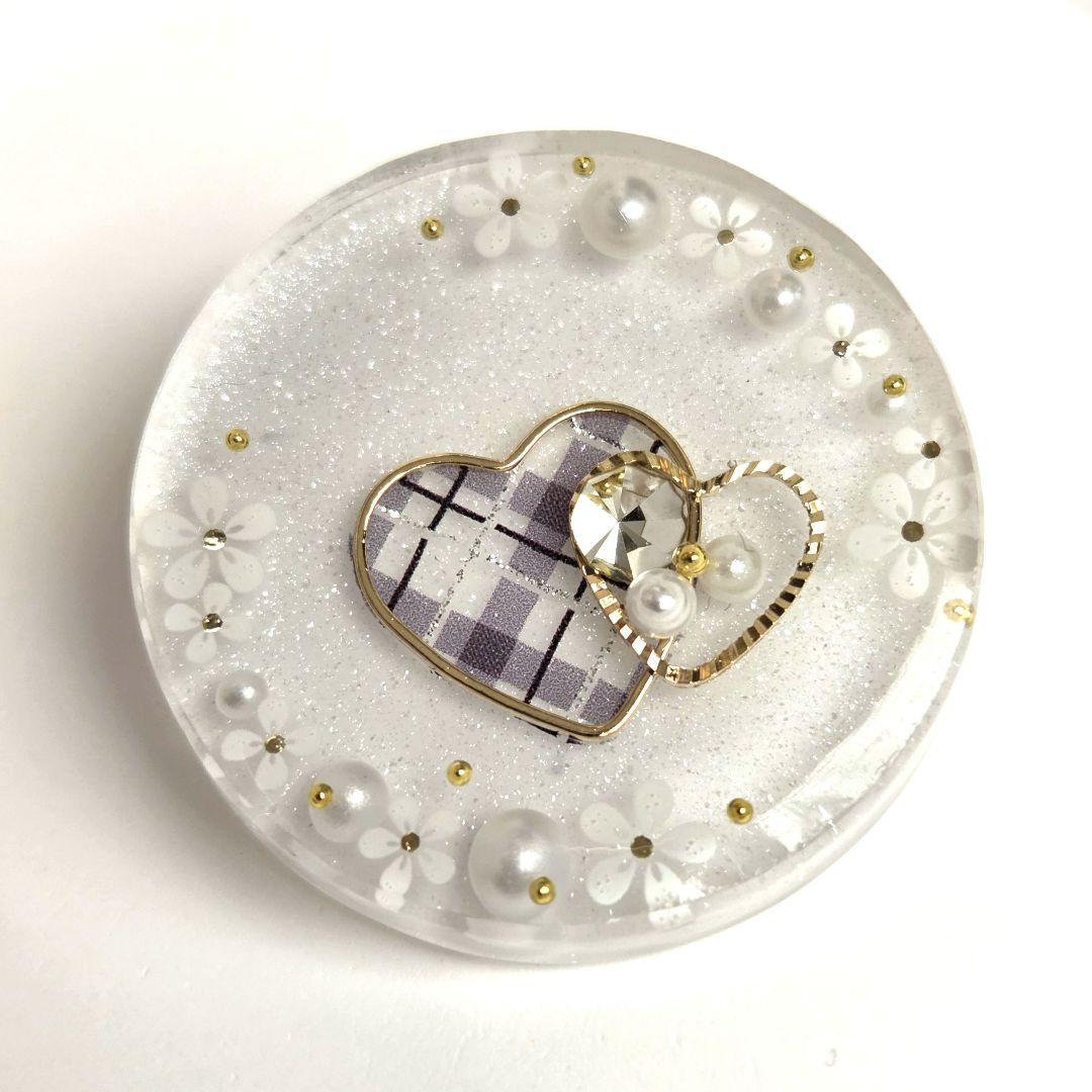 キラ　レジンヘアゴム　ヘアアクセサリー　　丸　約３.5cm