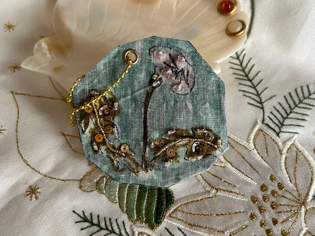 【ご売約済み】✴︎ミナペルホネン『dandelion』 キーホルダー✴︎