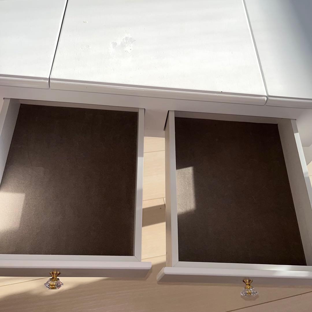 コスメテーブル ロードレッサー 鏡付き コスメ収納 ホワイト