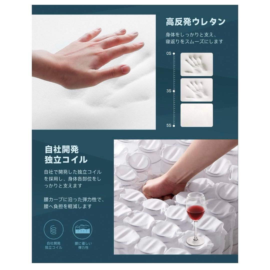 Z-HOM マットレス ダブル 高反発 厚さ17cm 140*195*17cm