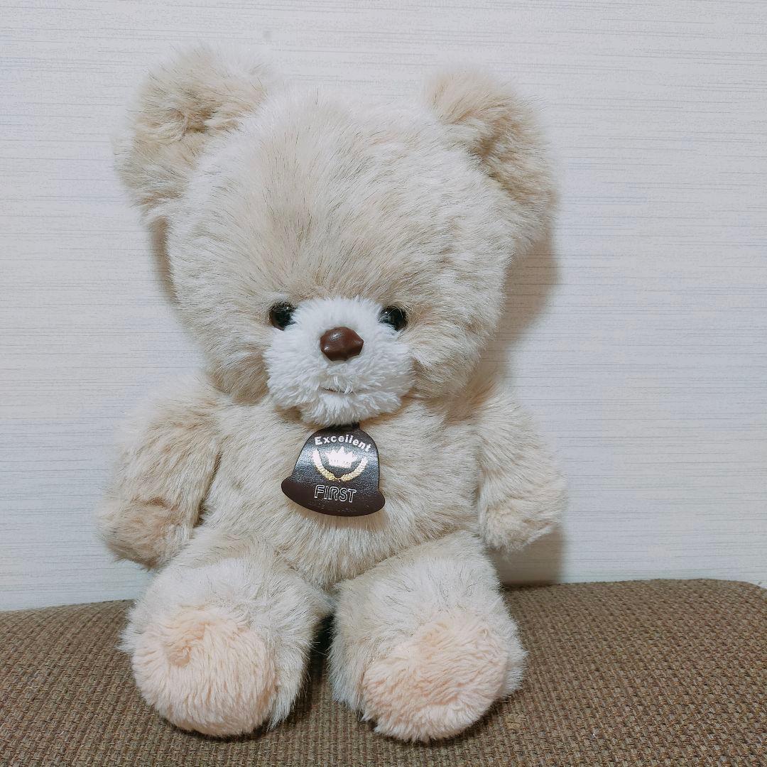 エクセレントファースト ぬいぐるみ くまさん 昭和レトロ - メルカリ