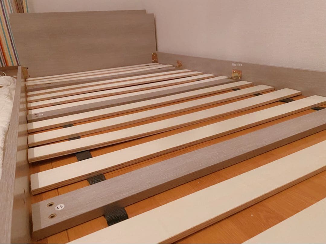 タンスのゲン ベッドフレーム シングル すのこ USBポート付き