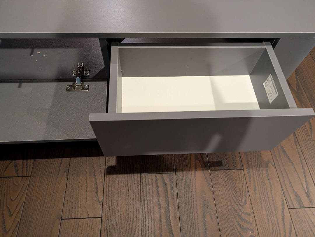 テレビ台 160cm　グレー　壁掛け　置き型両用加工