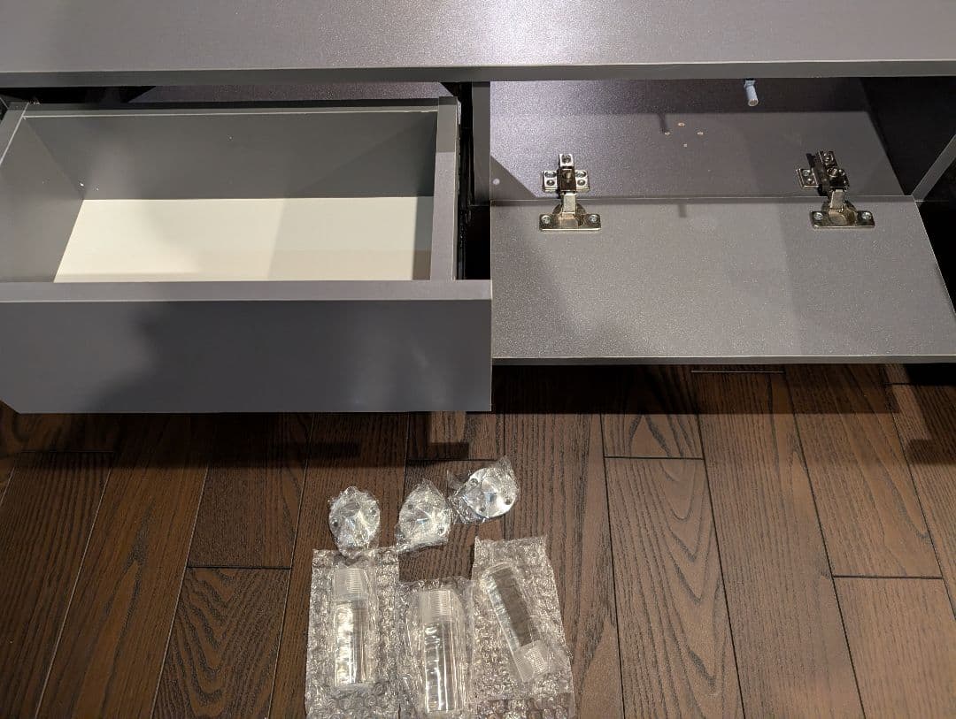 テレビ台 160cm　グレー　壁掛け　置き型両用加工