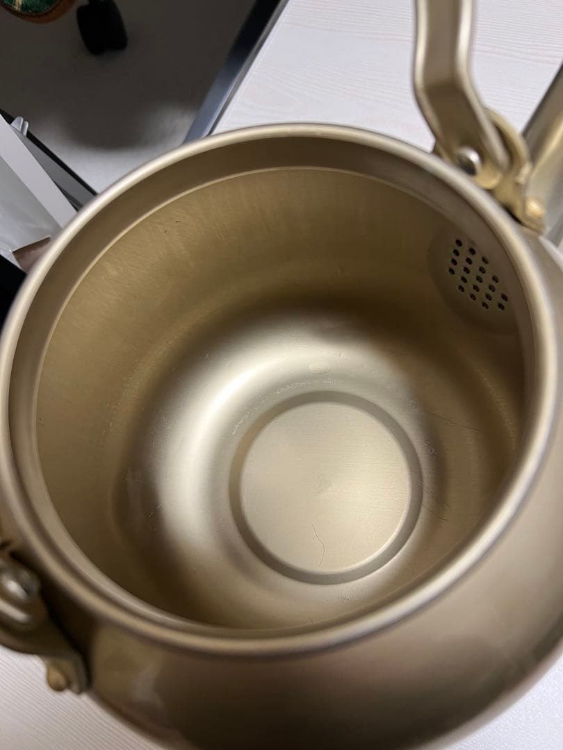 アカオアルミ 湯沸 4l アルミニウム(しゅう酸アルマイト)、ツル・ツマミ日本