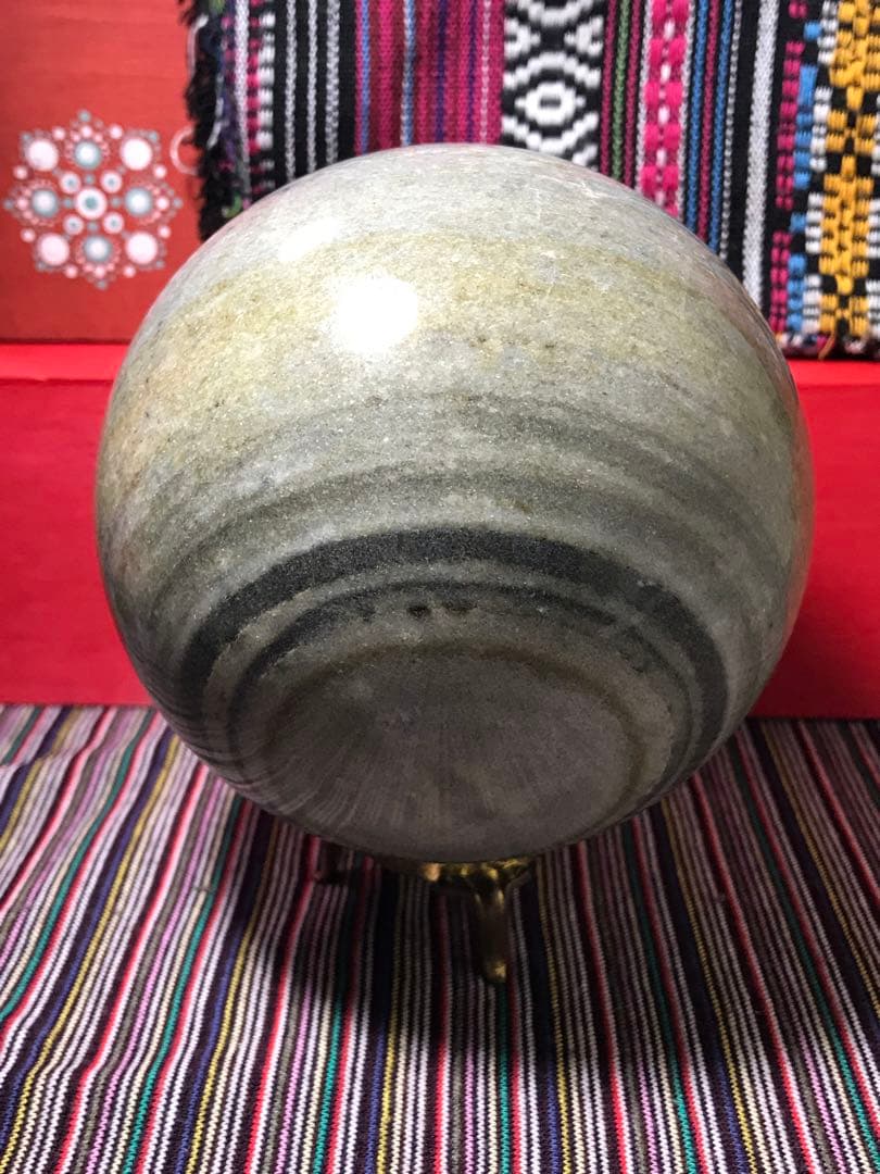《SHOP》丸玉【リバーストーン/大理石】約100mm/約1.6kg[1675