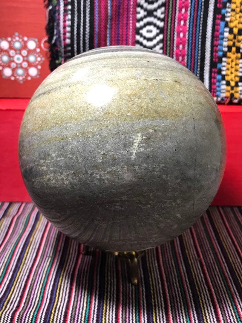 《SHOP》丸玉【リバーストーン/大理石】約100mm/約1.6kg[1675