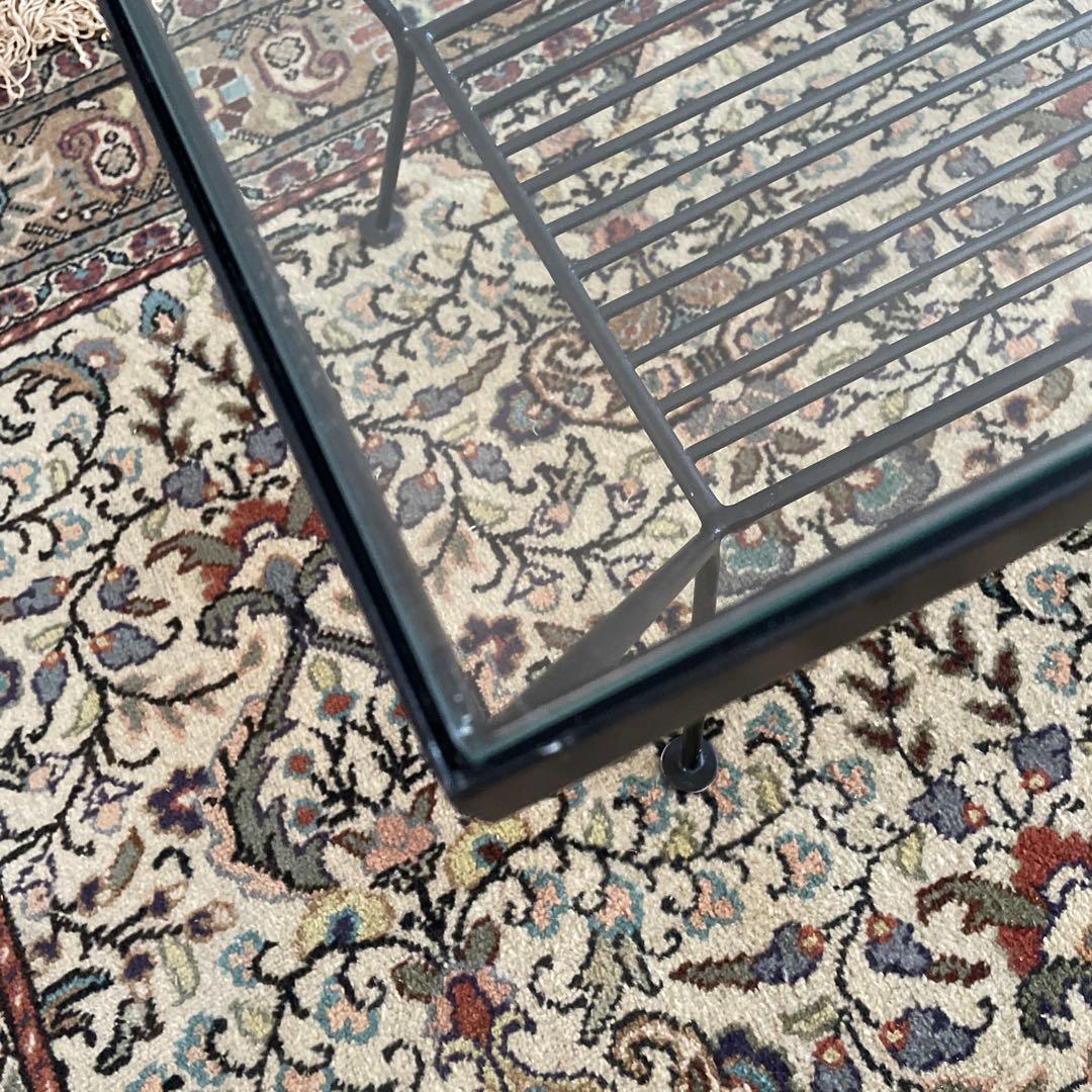 ウニコ　unico EDDYアイアンガラステーブル　ローテーブル　幅93cm