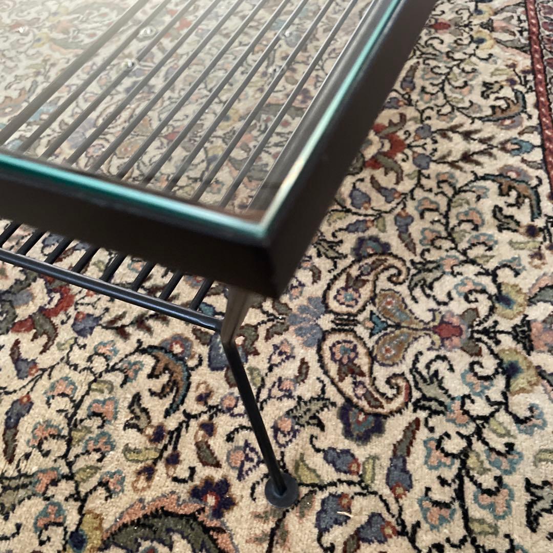 ウニコ　unico EDDYアイアンガラステーブル　ローテーブル　幅93cm