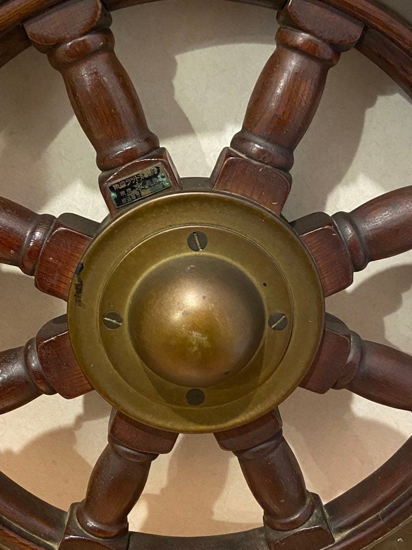 操舵輪　東京ラット製造所　アンティーク　船舵 舵輪